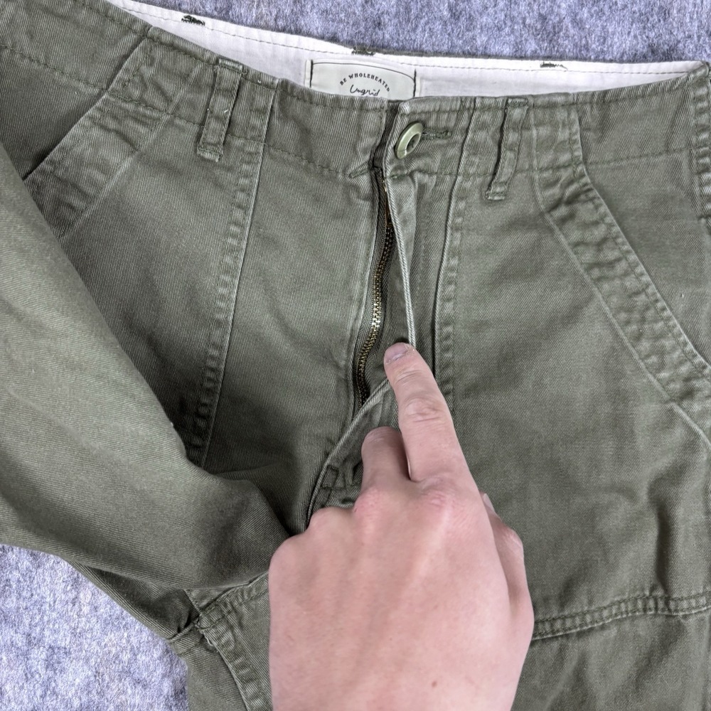 Ungrid Pants Women's‎ 28 x 26 OG 107 Reproduction Green Japan Straight Cotton - Picture 9 of 16